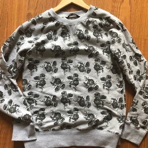 Northface Crew Neck Sweater Gray/Black Size M